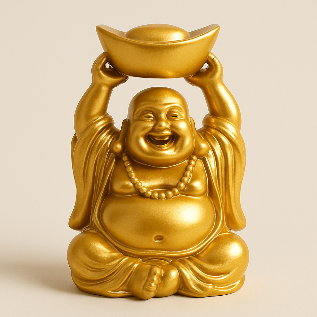 Golden LaughiBuddha – Symbol of Joy, Prosperity & Abundance